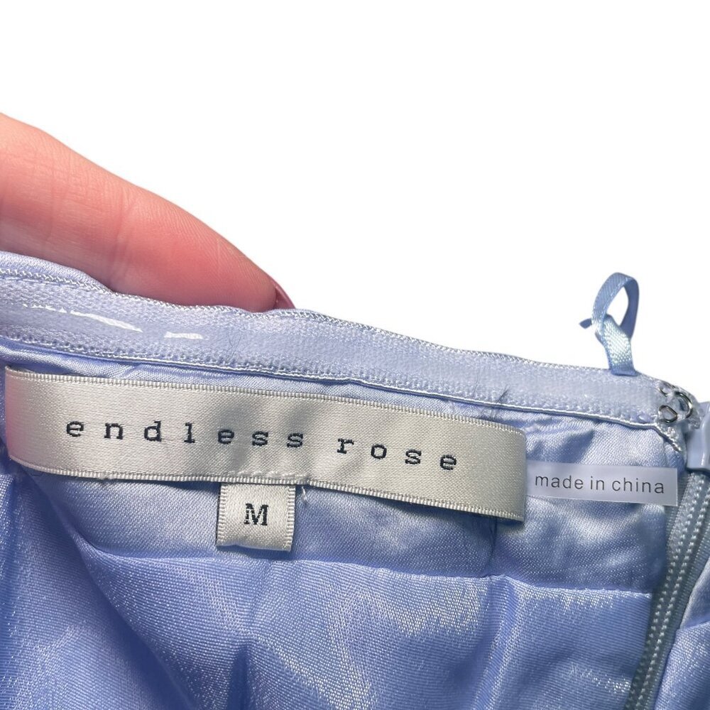 Endless Rose Strapless Lavender Button Front Top … - image 7